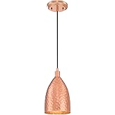 Westinghouse Lighting 6105400 One-Light Indoor Mini Pendant, Hammered Copper Finish