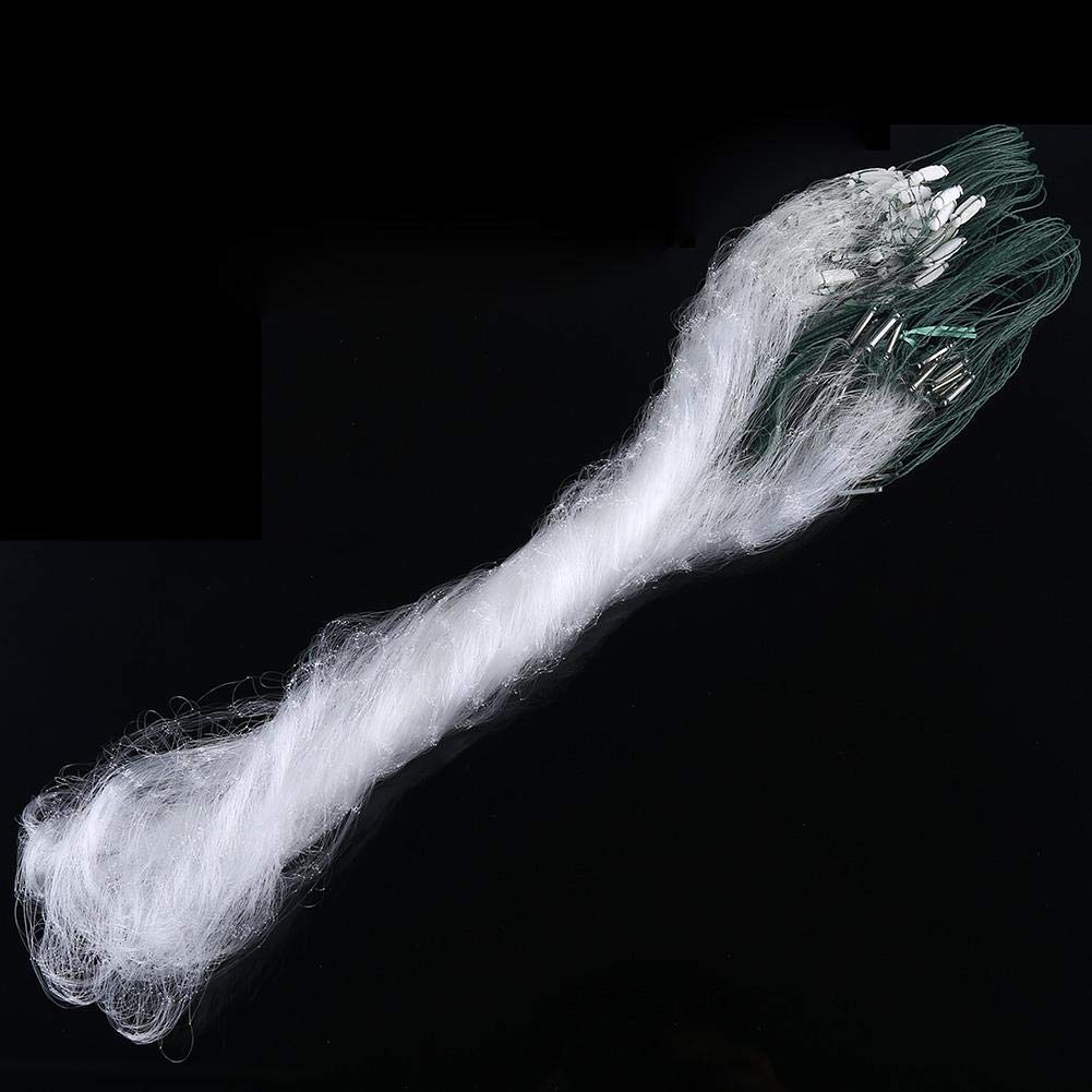 Fishing Cast Net for Saltwater Freshwater Bait Trap Fish Throw Net, 1m x 20m Fishing Net with Float Fish Trap Monofilament Small Mesh Gear (3 Fingers Mesh)