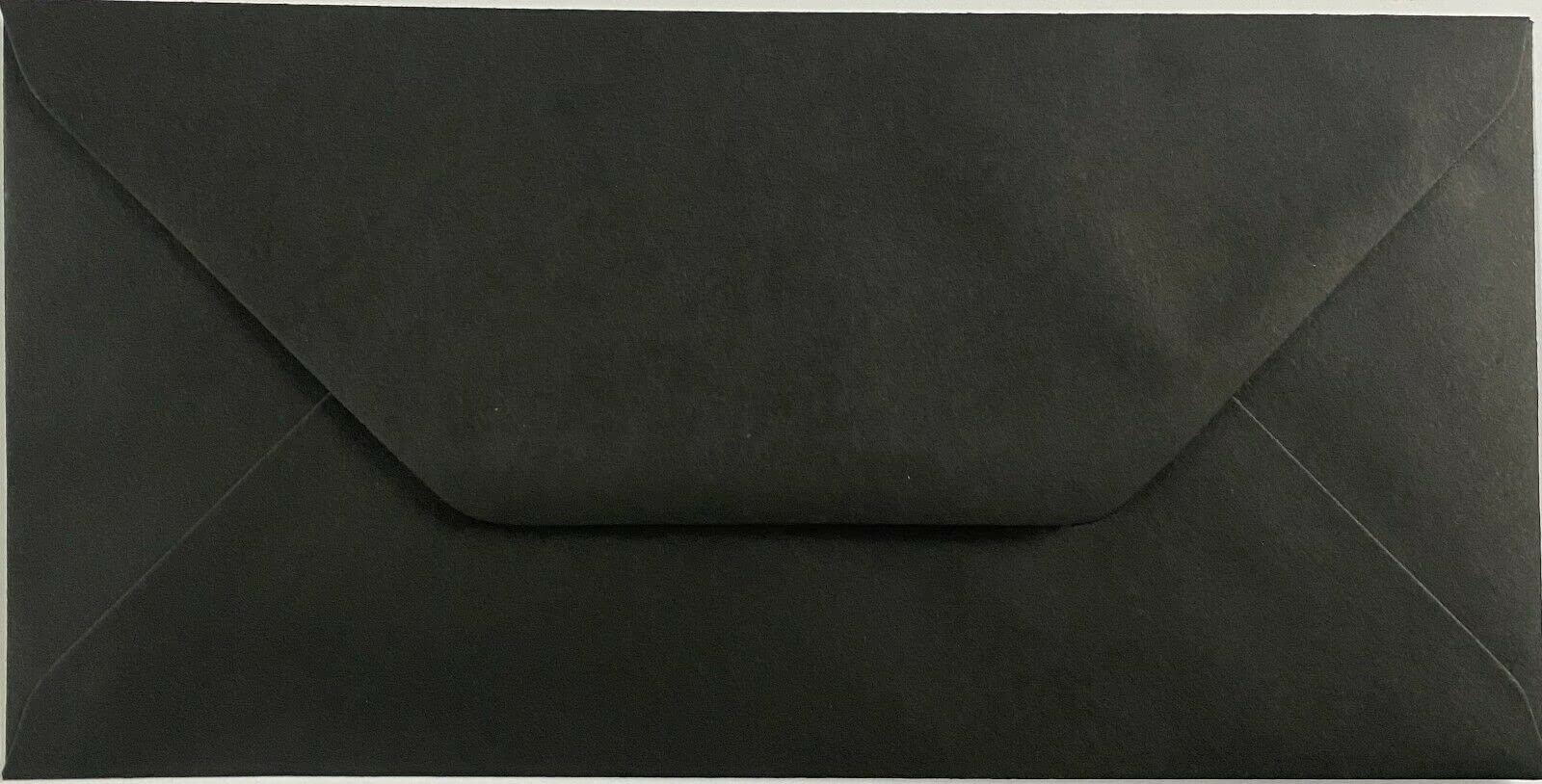 DL (110mm x 220mm) Coloured Envelopes for Greetings Cards Party Invitations & Craft - Pack of 75 (Black)