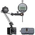 Neoteck Digital Dial Indicator and Magnetic Base Set (Silver, Mini-132lbs/60kg Tensile Force)