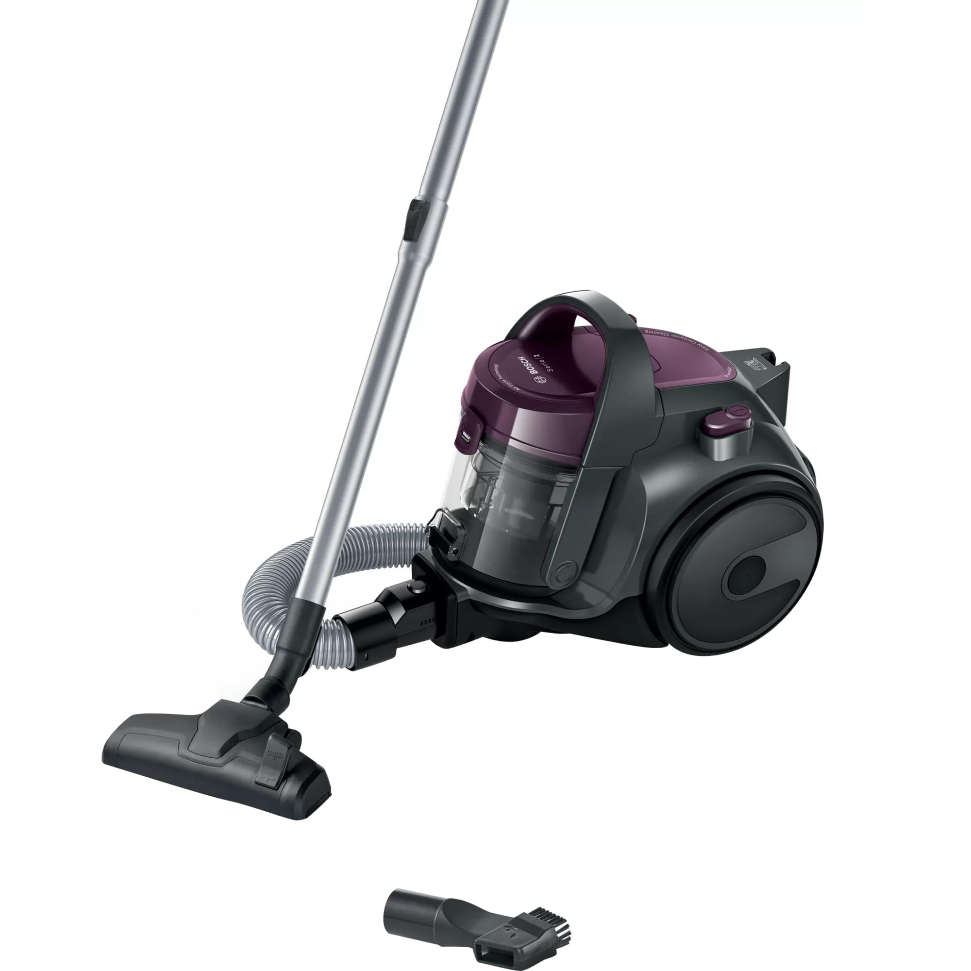 Bosch bgc05aaa1 GS05 cleann 'n Staubsauger ohne Beutel, Design computerdesigns, waschbarer HEPA H12 Filter, 700 W, 1.5 liters, 78 decibeles, Violett und Grau
