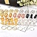 Jetec 130 Pieces Metal Hair Cuffs Hair Braiding Beads Aluminum Dreadlocks Hair Decoration Accessories with Storage Box