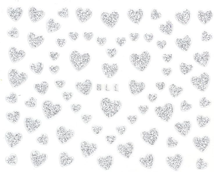 Amazon Co Jp ラメハートネイルシール シルバー ドラッグストア