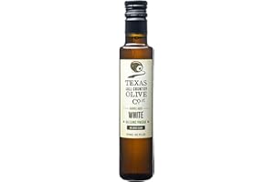 TEXAS HILL COUNTRY OLIVE CO. White Balsamic Vinegar - Gourmet Barrel Aged Balsamic Vinegar - Great for Dressing Dipping Glazing - No Artificial Flavors or Added Sugar - Made in Texas (8.5 oz)