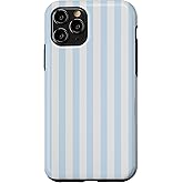 Coastal Striped White and Light Blue Stripes Vertical Lines Case for iPhone 11 Pro