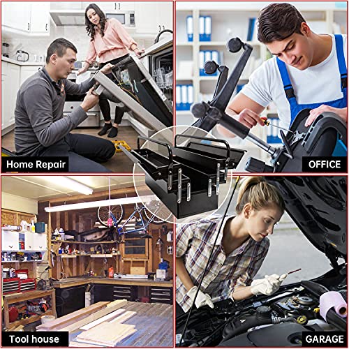 Portable Tool Box,Symmetrical 5 layers Toolbox,Folding Double Clamshell