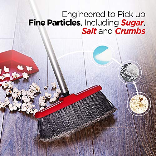 Fuller Brush Fiesta Red Kitchen Broom Floor Sweeper w/ Extendable