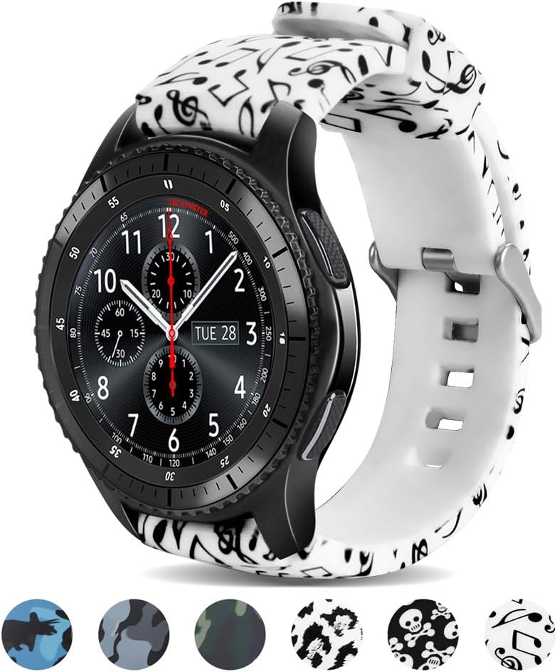 UCAI Galaxy Watch Bands Compatible with Samsung Galaxy Watch 3 45mm/Gear S3 Frontier/Gear S3 Classic/Galaxy Watch 46mm Smart Watch, Camouflage Soft Silicone Bands Fit 22mm Wristband,Women Men