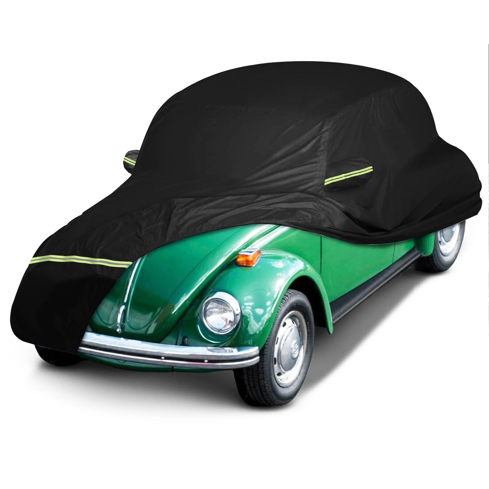 Photo 1 of Waterproof Car Covers for 1960-1980 Volkswagen Beetle Bug Sedan 2-Door Saloon(Black) 210T Custom Outdoor Storm Hood
