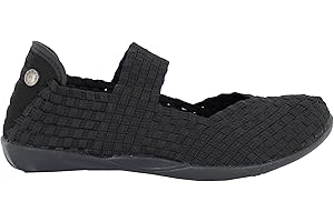 Bernie Mev Women’s Prima Woven Mary Jane Flat Shoes