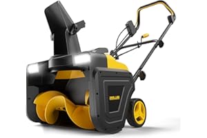 ZEGJAW 20-Inch Corded Snow Blower, 15-AMP Electric Snow Blower with 25ft Throwing Distance, Brushless Motor, Dual LED Light, 