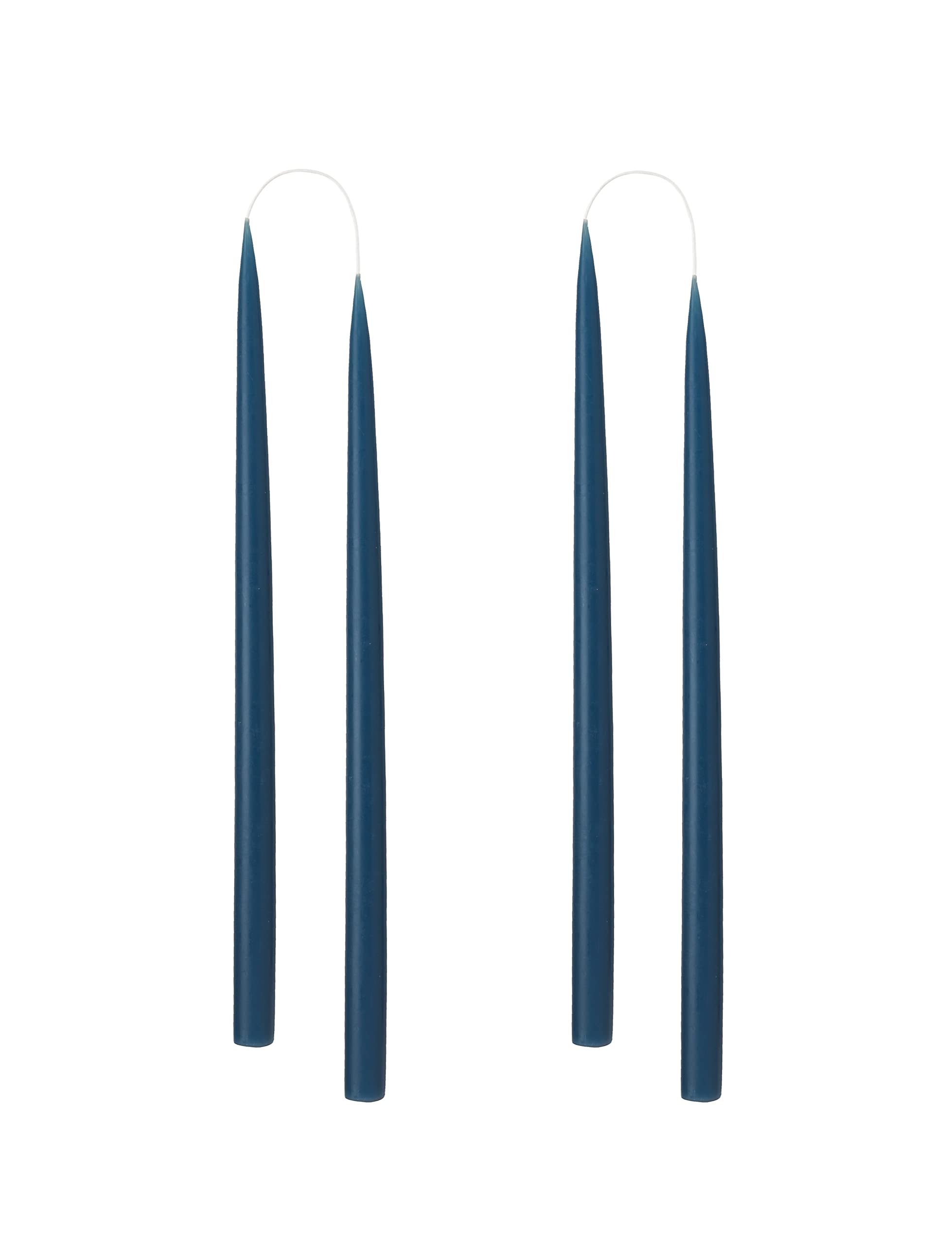 Kunstindustrien® Tapered Candles, Made in Denmark, 42 Colours Available, Dripless & Smokeless Dinner Candles, Candles Long Burning 15 Hours, Unscented Candle Gift Set, 4pcs. 2.2 x 35cm (Marine Blue) — image 1