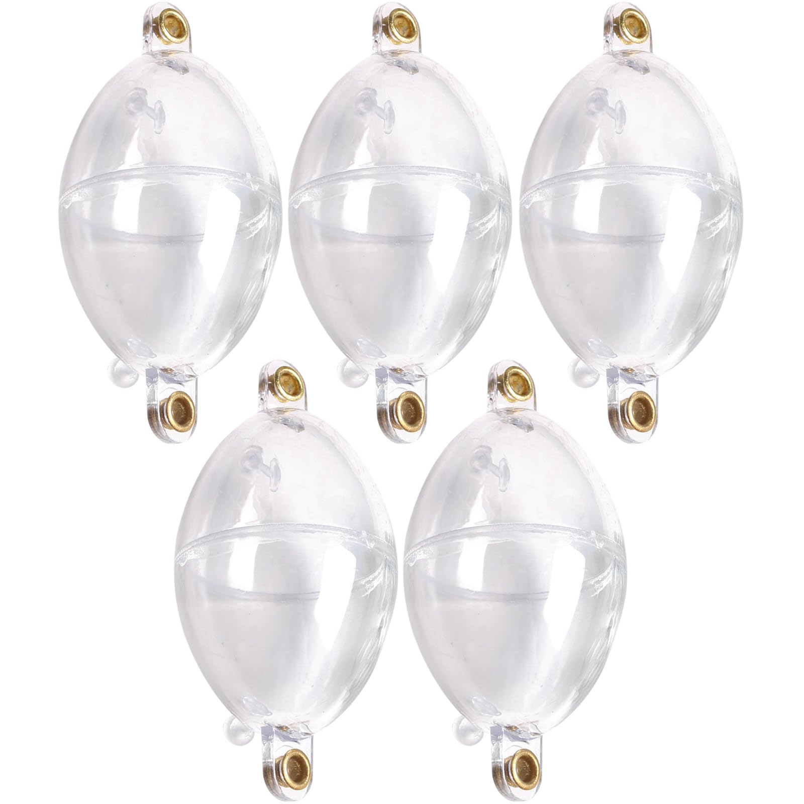 TopHomer 5Pcs Fishing Float Oval Plastic Water Ball Bubble Floats Water-Filling Floats Outdoor Fishing Accessories for Boat Fishing Sea Fishing Angling