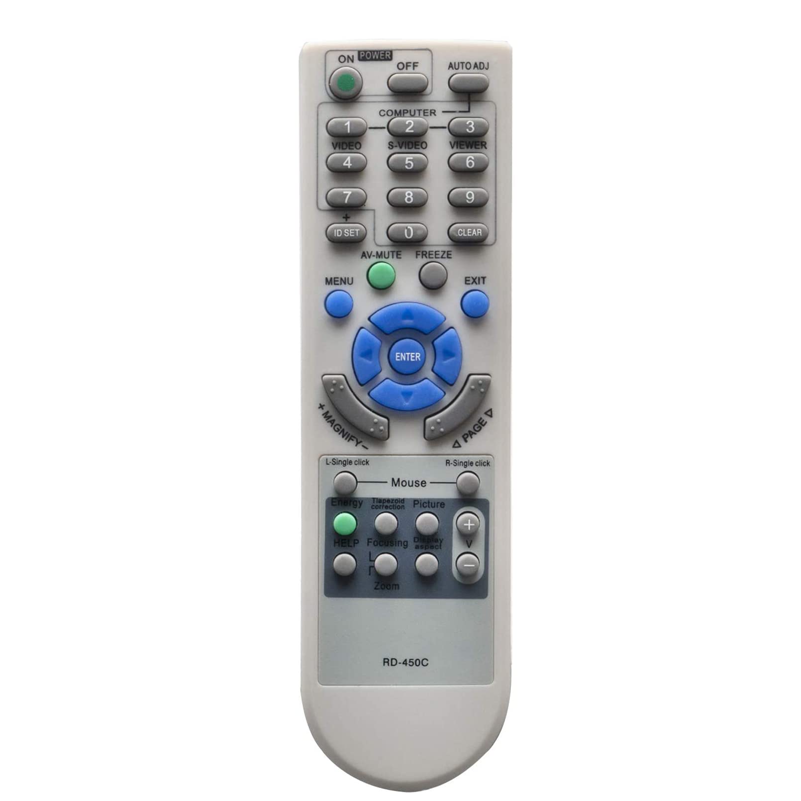VINABTY RMT-PJ31 Replacement Remote Control fit for NEC Projectors NP-M260W, NP-M260X, NP-M311W, NP-M311X, NP-P350W, NP-P350X, NP-P401W,NP-M271X, NP-M300W, NP-M300WS, NP-M300X, NP-M300XS