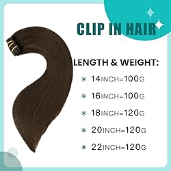 SURNEL Clip in Hair Extensions Real Human Hair 6pcs