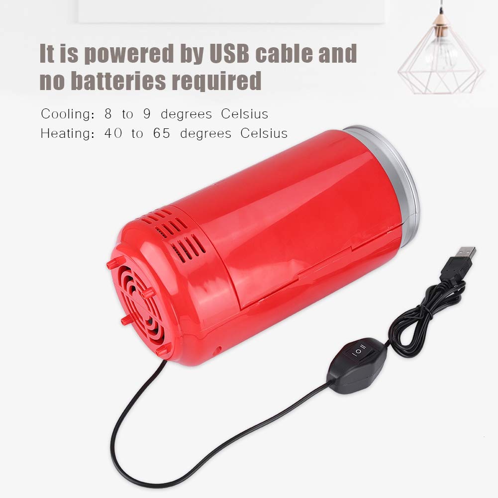 ASHATA Mini refrigerador USB Portátil Cerveza Bebidas Latas ...