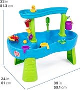 Step2 Rain Showers Splash Water Table Blue Green 13 pc Accessories view 9