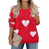RITERA Womens Plus Size Sweaters Star Long Sleeve Casual Patriotic Pullover Warm Jumper Knit Tops XL-5XL