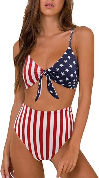 gingham two piece swimsuit