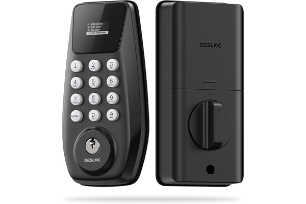 DESLOC C100 Smart Keyless Entry Door Lock with Keypad for Front Door | BHMA Grade 3, IP54 Weather Resistant, Auto Lock, Store