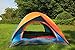 AZLife Lightweight 3-4 Person Dome Tent with Carry Bag for Camping Backpacking Hiking(Orange and Blue)
