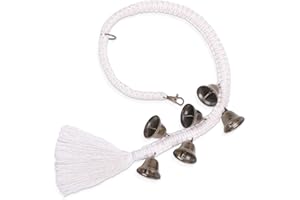 VINKELON Dog Bell for Door Potty Training Premium Quality Dog Potty Bells for Dogs to Ring to Go Outside Loud Dog DoorBell Length for Small, Medium and Large Dogs Pet Supplies (White)