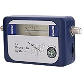 Dioche Tv Antenna Signal Strength Meter, Antenna Signal Meter Satellite Finder Mini Finder Digital Aerial Terrestrial TV Antenna Finder Signal Strength Meter Detector