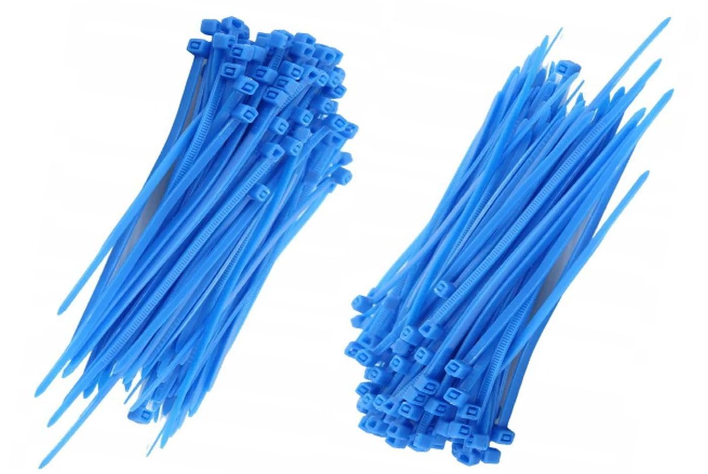 Auto-schmuck so einfach so kreativ Auto-Schmuck Pack of 200 Cable Ties UV Resistant Temperature Resistant Chemical Resistance (Blue, 300 x 3.6 mm)