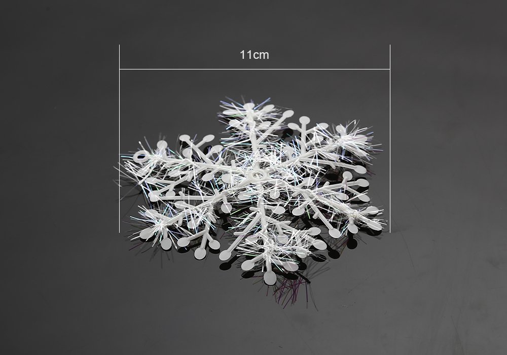 Zogin Winter White Snowflake Ornaments Christmas Festival Party Decoration - Set of 30