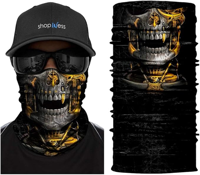 ShopINess CacheCou/Foulard Multifonctions Crâne/tête de Mort (Or) Amazon.fr Sports et Loisirs ShopINess CacheCou/Foulard Multifonctions Crâne/tête de Mort (Or) Amazon.fr Sports et Loisirs