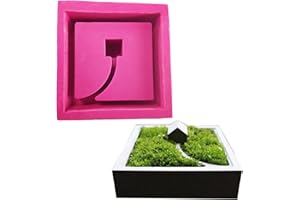 ANKTILY Square Flower Pot Silicone Mold Concrete Succulent Planter Cement Clay Mold Plant Potted Micro Landscape Moss Bonsai Mould Desktop Ornaments