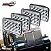Dot approved 4x6 inch LED Headlights Rectangular Replacement Hi/Lo Sealed Beam for H4651 H4656 Peterbil Kenworth Freightinger Ford Probe Chevrolet Oldsmobile Cutlass Blazer RV (4pcs)