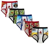 Fruit Of The Loom Little Boys' Angry Birds  Brief , Assorted, 6(Pack of 5)
