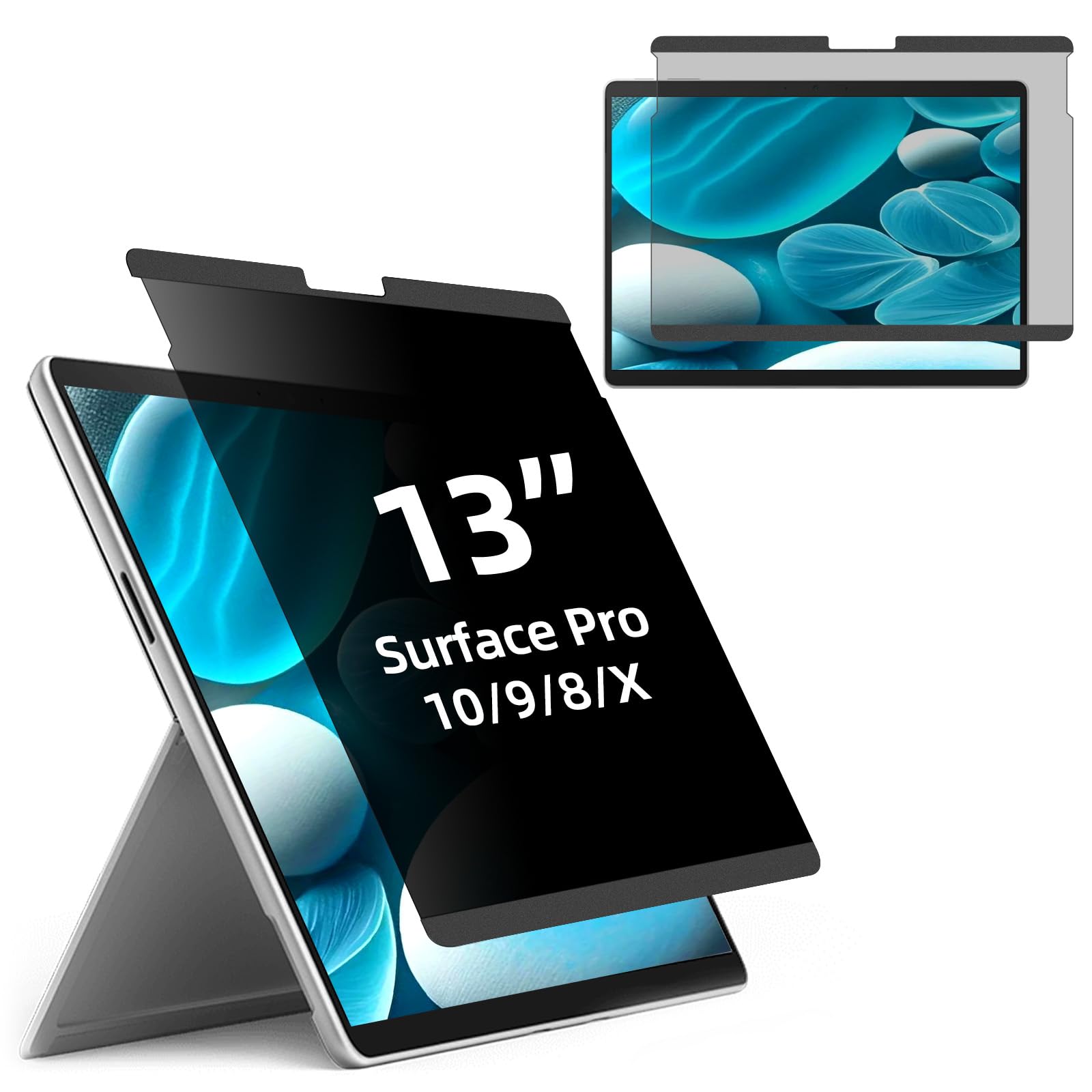 PYS 13 inch Surface Privacy Screen Protector Magnetic Removable Privacy Filter for Surface Pro 8/9 /X /10
