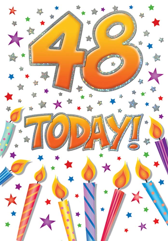 Piccadilly Greetings Modern Milestone Age Birthday Card Age 48-7 x 5 inches