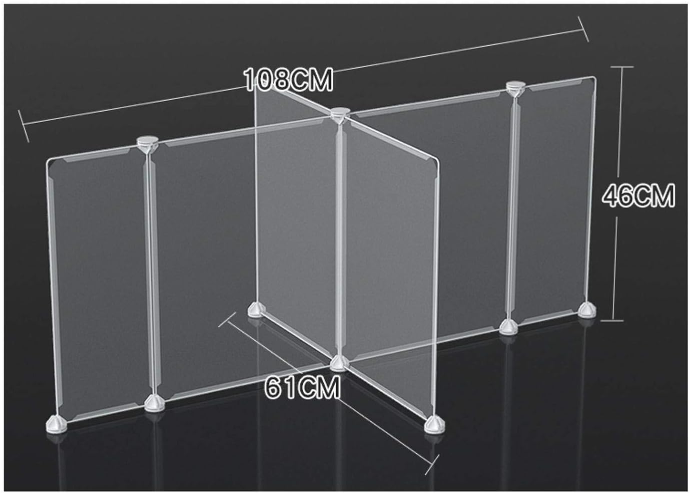 Plexiglass Barrier Clear Resin Desk Shield Reception Protective For