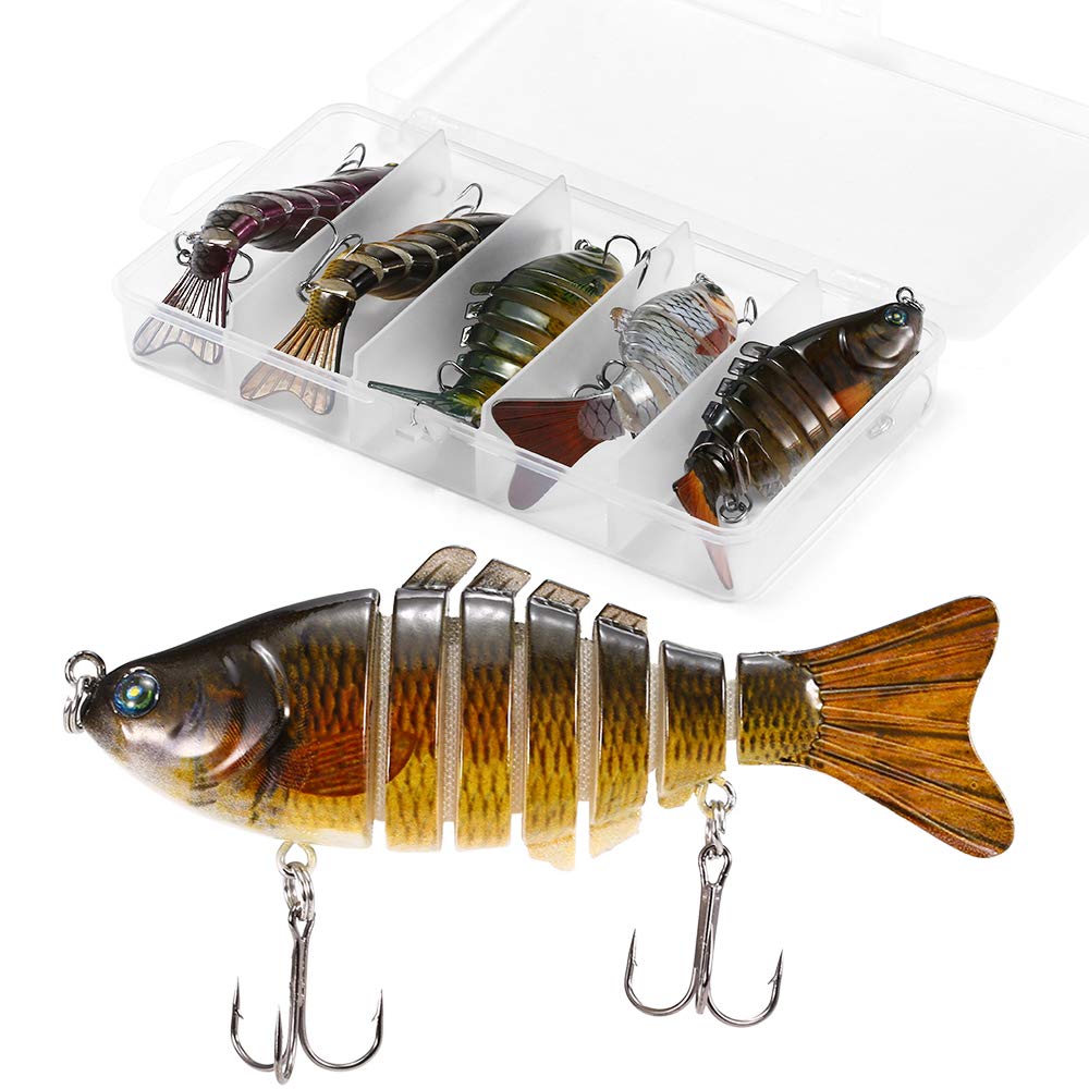 Buy Decdeal 5pcs Fishing Lures Set 10cm 20g Swimbait Hard Bait