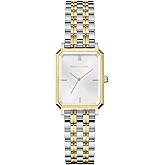 Roberto Marino RM1982 Women’s Luxury Watch Rectangular Gold – Japanese Quartz Movement, Vintage Stainless Steel Design, Silver Dial, Elegant Dress Timepiece, 3ATM Water Resistant – Reloj para Mujer