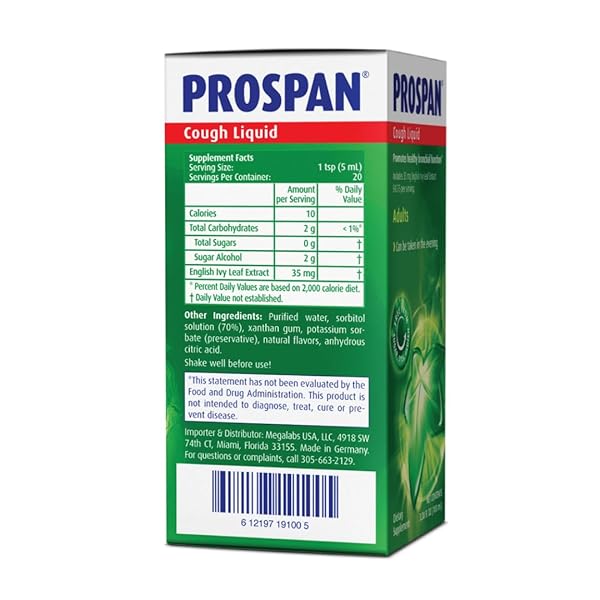 PROSPAN/ABRILAR COUGH SYRUP + MUCUS WITH PROPRIETARY ENGLISH IVY LEAF EXTRACT EA575 FOR ADULTS – SOOTHES COUGH, MUCUS RELIEF, NO ADDED SUGAR, NON-DROWSY, ALCOHOL-FREE, DRUG-FREE – 100ML