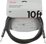 Fender Professional Series Instrument Cable 10ft Straight Black