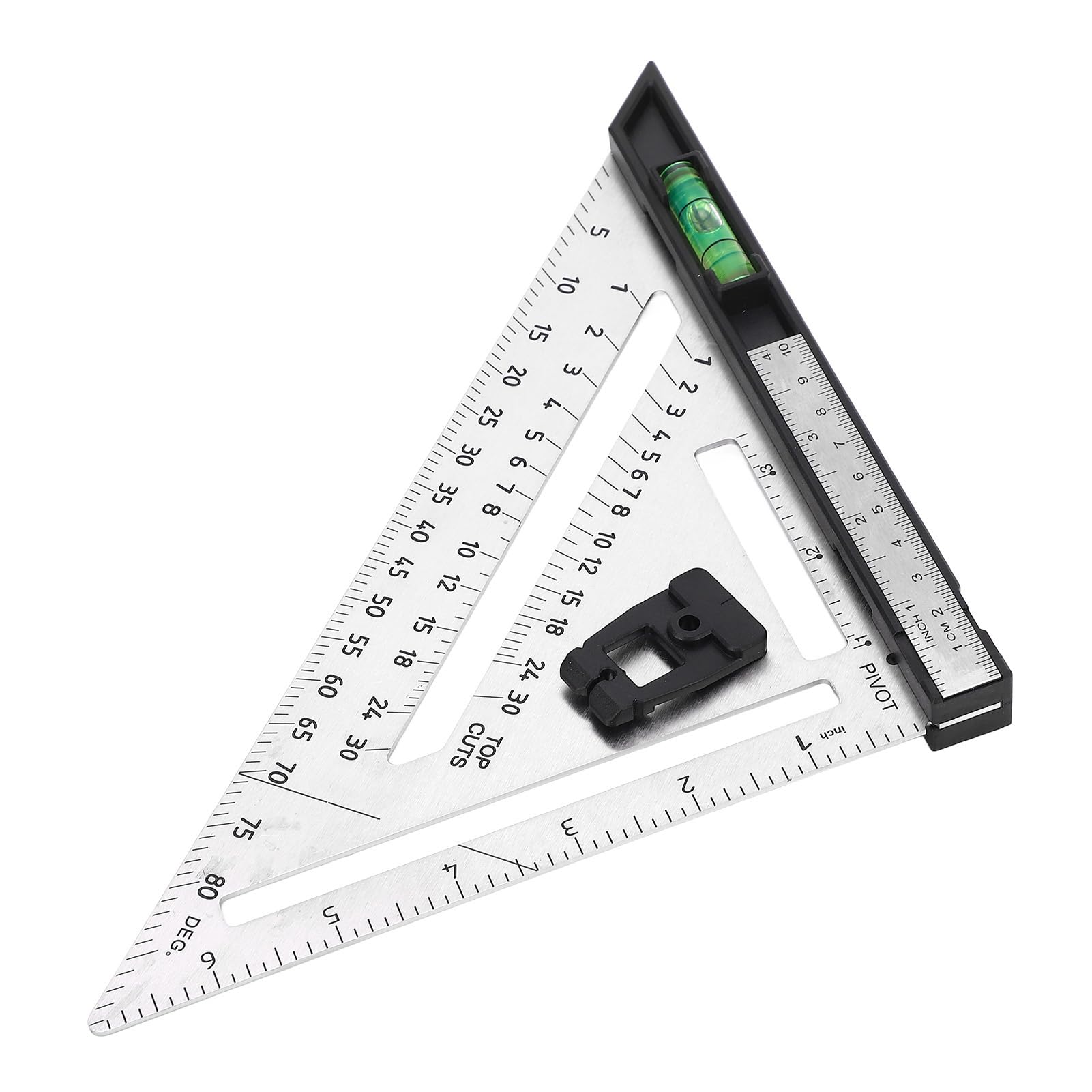 Carpenter Square Woodworking Square Tool Adjustable Combination Square Set Metal Carpentry Triangle Ruler with Bubble Level