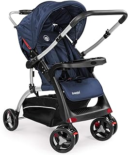 Froggy Buggy RANGER S4-2 Kinderwagen Kinderbuggy umklappbarer Schiebegriff Ein-Knopf Falttechnik Gepolsterter 5-Punkt Sicherheitsgurt NAVY