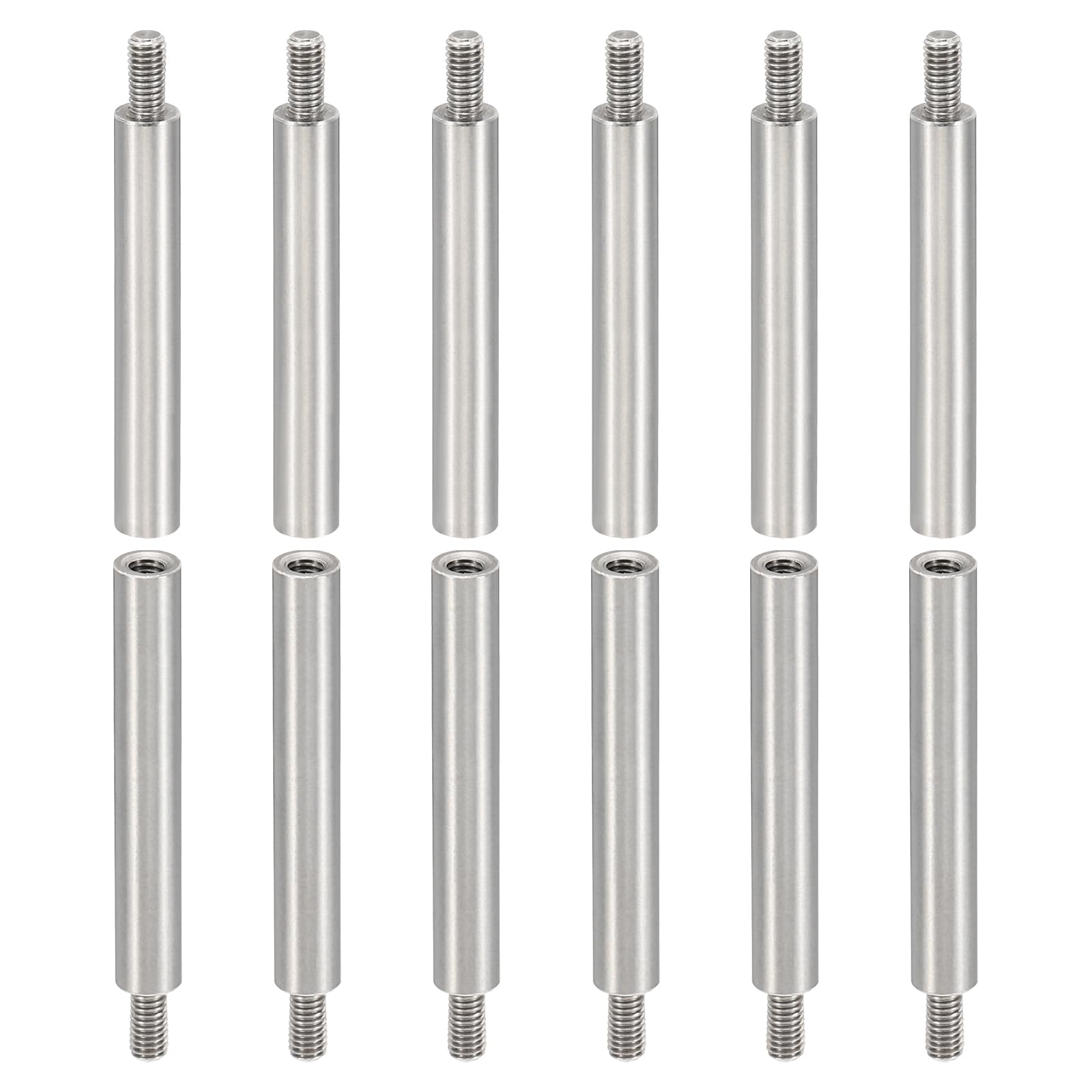 PATIKIL 12pcs M3 Standoffs, M3 35+6mm Spacer Standoffs Steel Threaded Standoffs Screws Kit 3mm ID 5mm OD Metric Male Female Thread Adapters for Circuit Board PCB RC Drones Motherboard