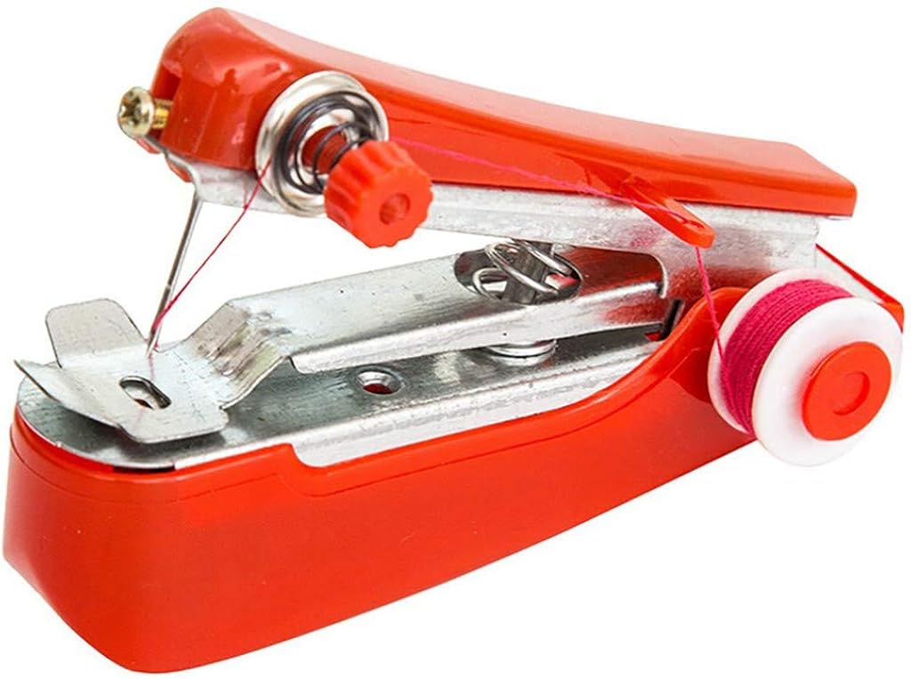 FDSD Handheld Sewing Machine, Mini Travel Household Stitch Manual Portable Cordless Handheld Sewing Machin
