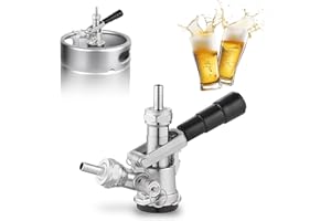 AGJIQ D Type Keg Coupler, Beer Keg Coupler with D Type System & Safety Pressure Relief Valve, Compatible with Sankey D Keg Ta
