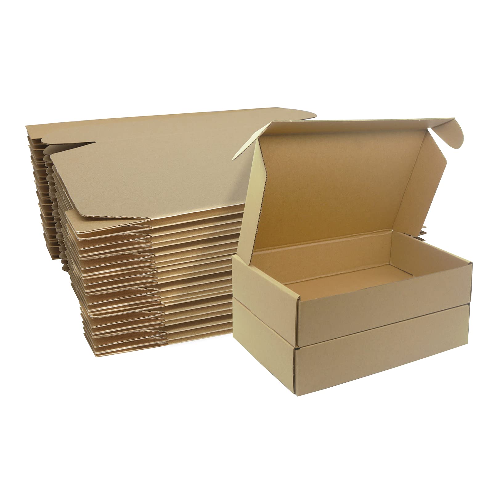 Corrugated Cardboard Shipping Boxes, 23×16×5cm Royal Mail Small Parcel PiP Postal Boxes, Brown Packaging Mailing Boxes for Business, Posting, Storing or Gift (10 Pcs)