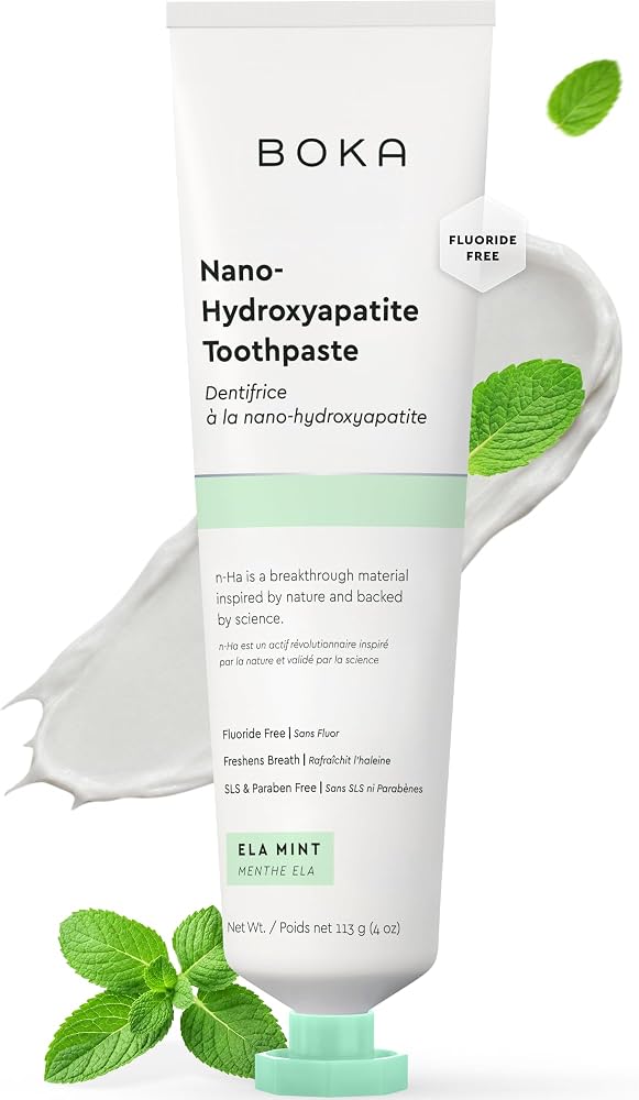 Boka Toothpaste - Fluoride Free Toothpaste, Nano Hydroxyapatite Toothpaste | Appropriate for Sensitive Teeth - Adult Oral Car