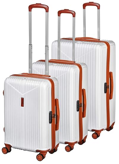 Pure - Hartschalen-Koffer Karla | 3-teiliges Trolley-Set | Reisekoffer mit 4 Rollen und TSA-Schloss in den Größen S, M & L | 