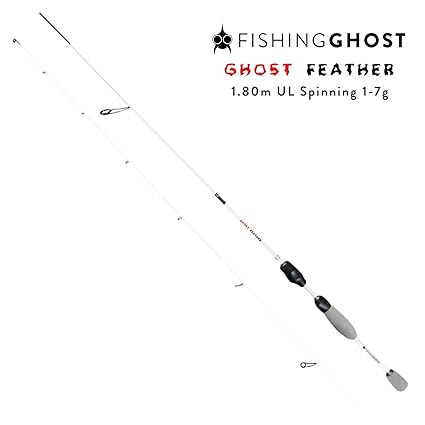 FISHINGGHOST® Feather 1,80m Wurfgewicht: 1-7g Angelrute – Spinnrute – Steckrute – direkte Kraftübertragung beim Fischen auf F
