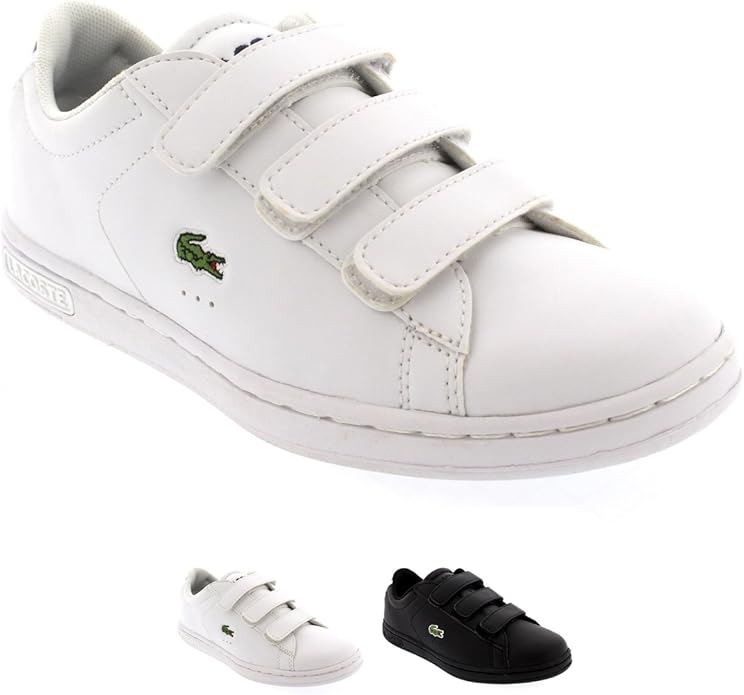 Unisex Kids Lacoste Carnaby Velcro Casual Sport Leather